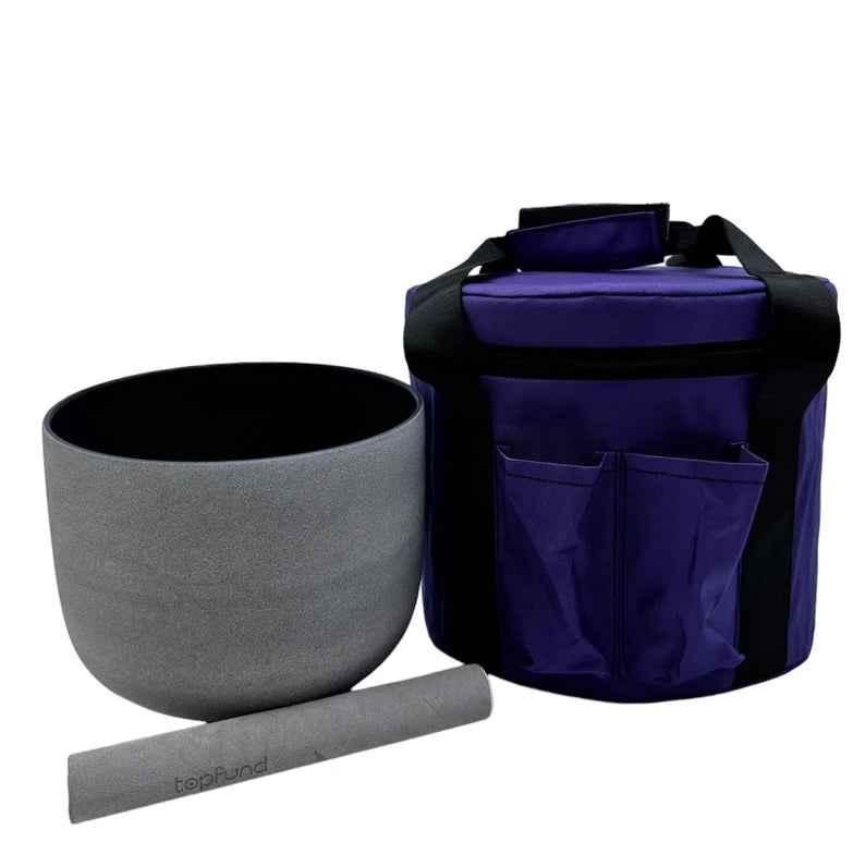 Perfect Pitch 10 inch Indigo A Note Quartz Crystal Singing Bowl includes Mallet, O ring and Secured CASE - Harmonious Serenity