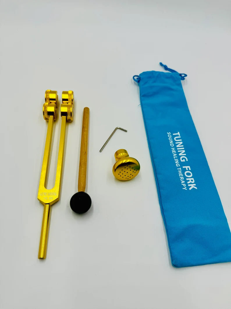Cosmic Mind 70.30Hz Astral Mental Tuning fork for Consciousness Higher self with Bag and Striker