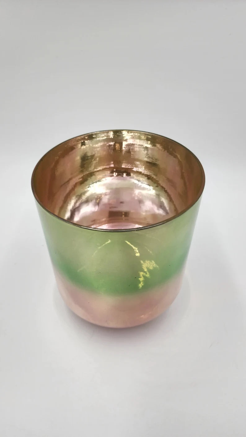 Platinum 6" F# Chakra Alchemy Crystal Singing Bowl - High Heart & Sacral Alignment with Utah Hot Springs and Ocean Gold Energies