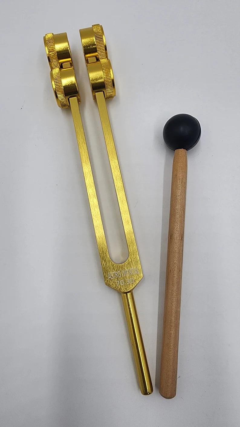 Cosmic Mind 70.30Hz Astral Mental Tuning fork for Consciousness Higher self with Bag and Striker