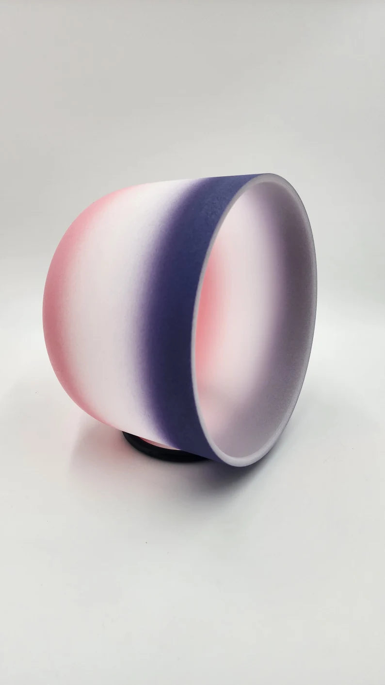Calm Waters Resonance Serenity's Song: 8 inch B Note Crown Chakra Crystal Singing Bowl with PADDED SECURE CASE, Striker and an O-ring