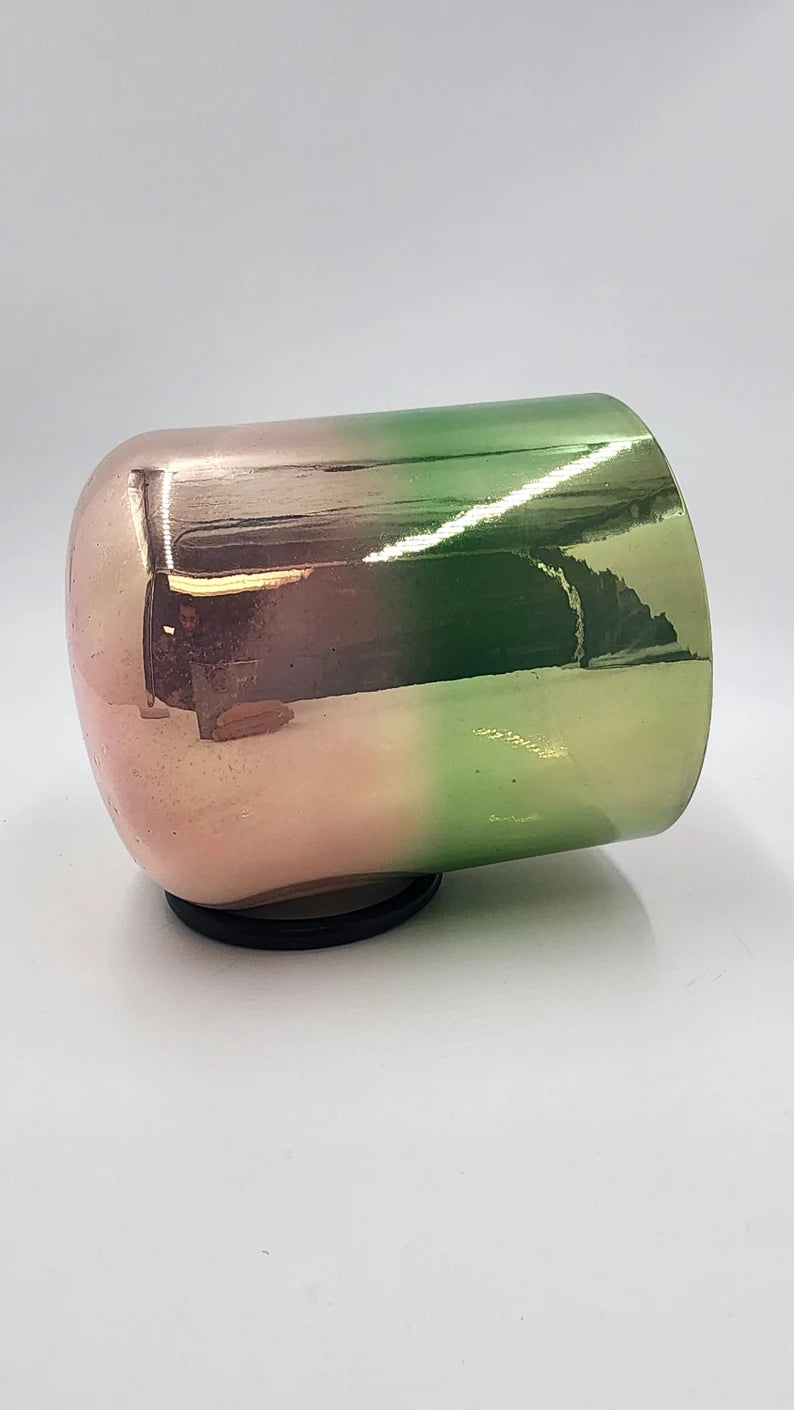 Platinum 6" F# Chakra Alchemy Crystal Singing Bowl - High Heart & Sacral Alignment with Utah Hot Springs and Ocean Gold Energies