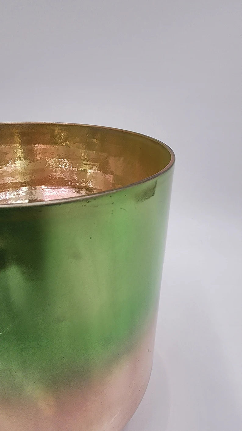 Platinum 6" F# Chakra Alchemy Crystal Singing Bowl - High Heart & Sacral Alignment with Utah Hot Springs and Ocean Gold Energies