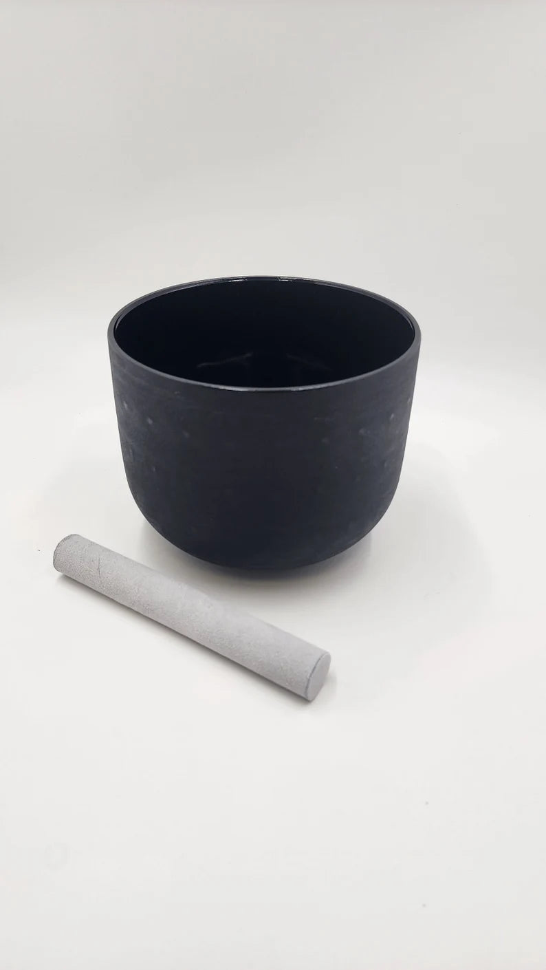 Serenity Resonance: A Note Indigo 3rd Octave 12" Crystal Singing Bowl with Case - Elevate Your Meditation and Spiritual Journey