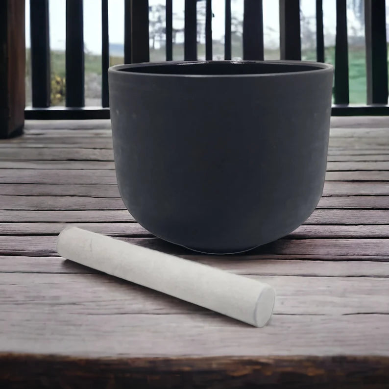 Serenity Resonance: A Note Indigo 3rd Octave 12" Crystal Singing Bowl with Case - Elevate Your Meditation and Spiritual Journey