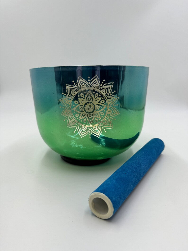 Alchemy 432Hz Perfect Pitch 7.5" F Note Singing bowl with Suede Mallet and O-Ring - Thecosmicaccess