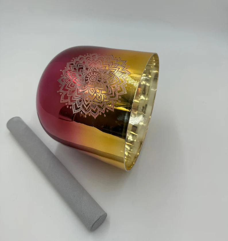 Alchemy 432Hz Perfect Pitch 6" B Note Singing bowl with Suede Mallet and O-Ring - Thecosmicaccess