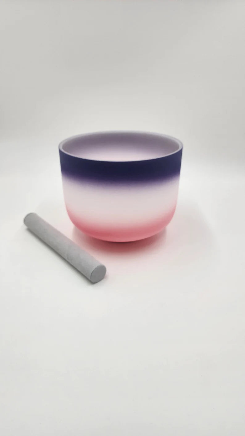 Calm Waters Resonance Serenity's Song: 8 inch B Note Crown Chakra Crystal Singing Bowl with PADDED SECURE CASE, Striker and an O-ring