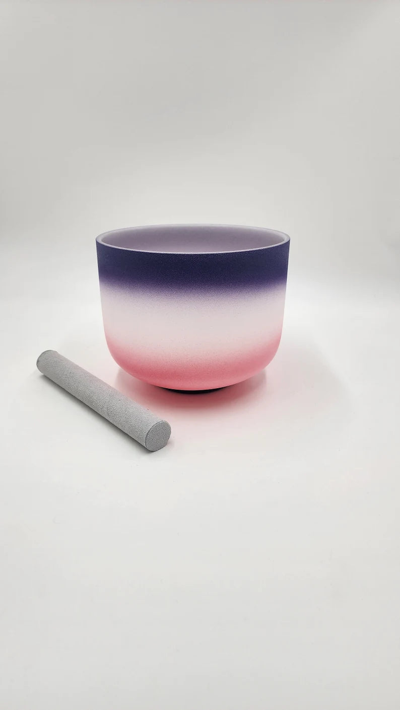 Calm Waters Resonance Serenity's Song: 8 inch B Note Crown Chakra Crystal Singing Bowl with PADDED SECURE CASE, Striker and an O-ring