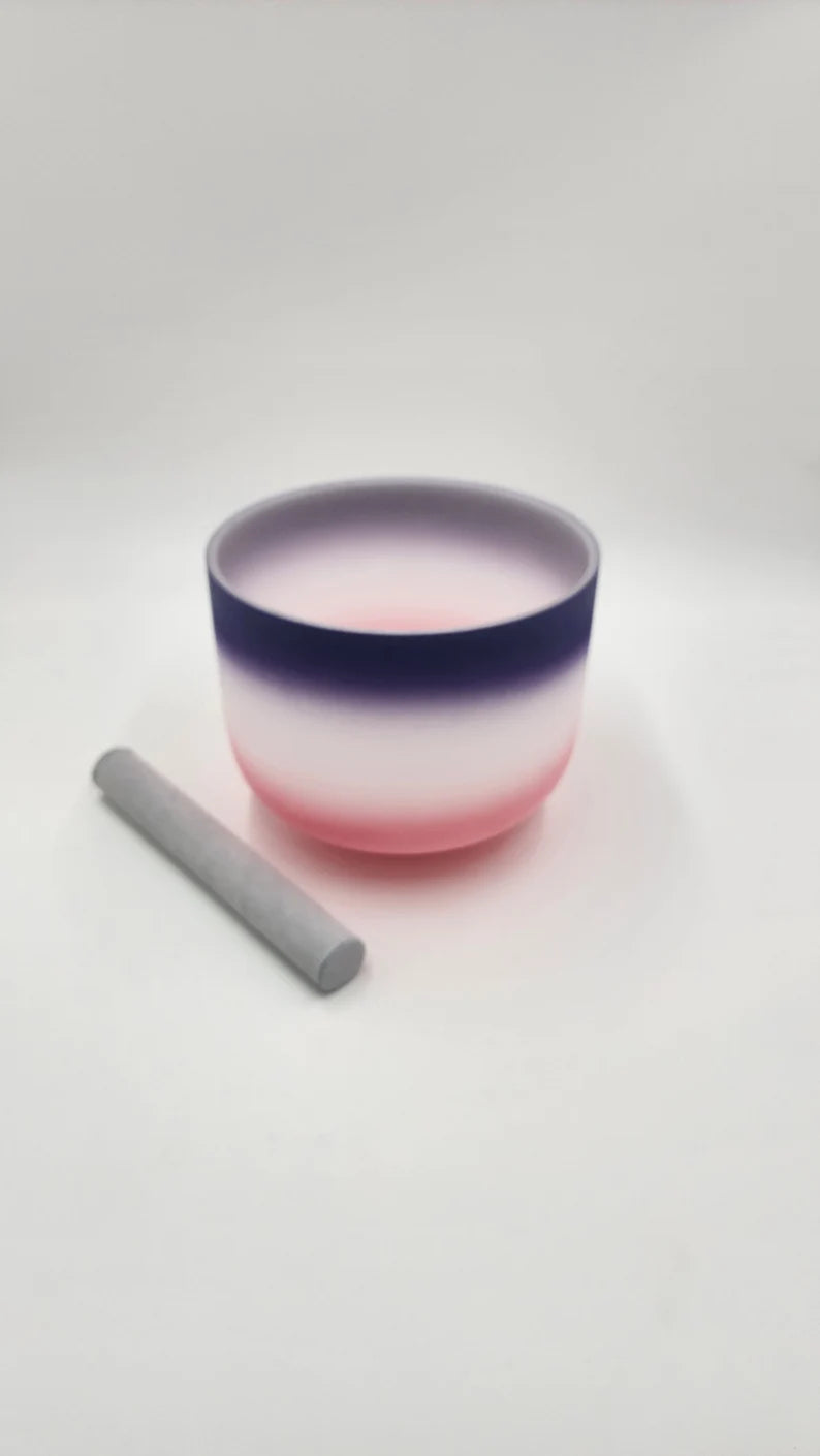 Calm Waters Resonance Serenity's Song: 8 inch B Note Crown Chakra Crystal Singing Bowl with PADDED SECURE CASE, Striker and an O-ring