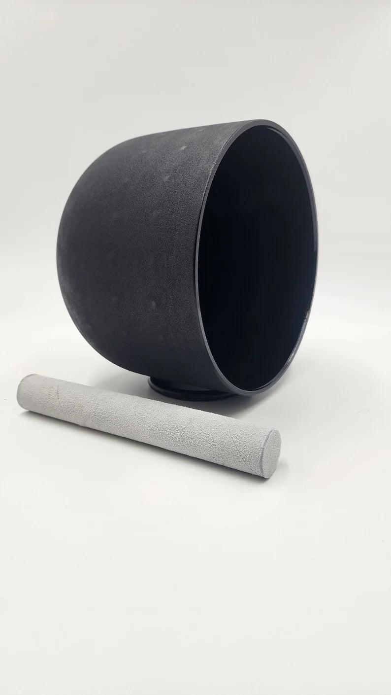 Serenity Resonance: A Note Indigo 3rd Octave 12" Crystal Singing Bowl with Case - Elevate Your Meditation and Spiritual Journey