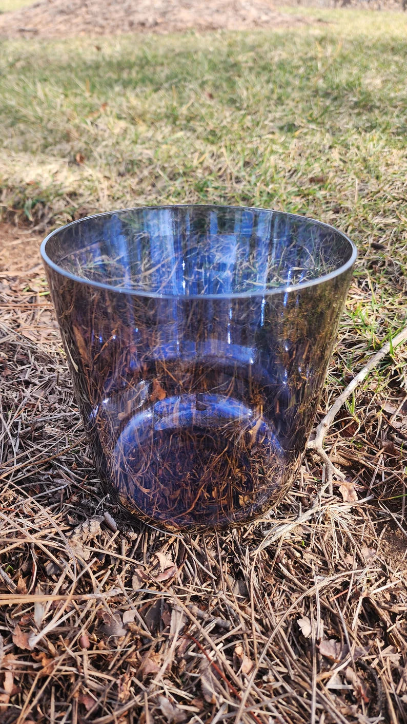 Ethereal Ash Perfect Pitch 6-Inch G Note Throat Chakra Crystal Singing Bowl with Suede Striker and O-ring