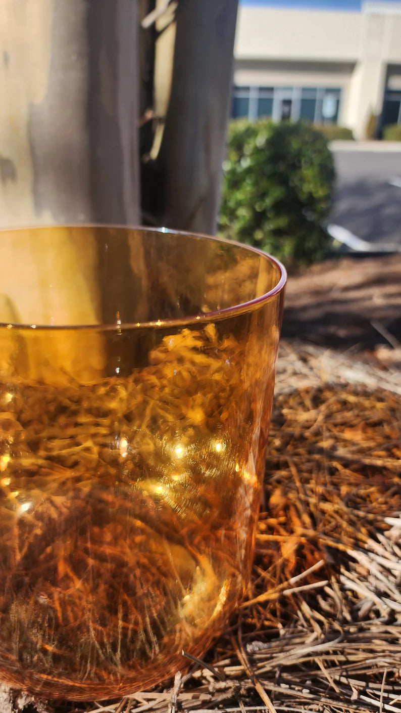 Earthen Clarity Resonance 6" Thymus G# Chakra Clear Crystal Singing Bowl - Discover Harmony and Balance w/ Striker and O-ring