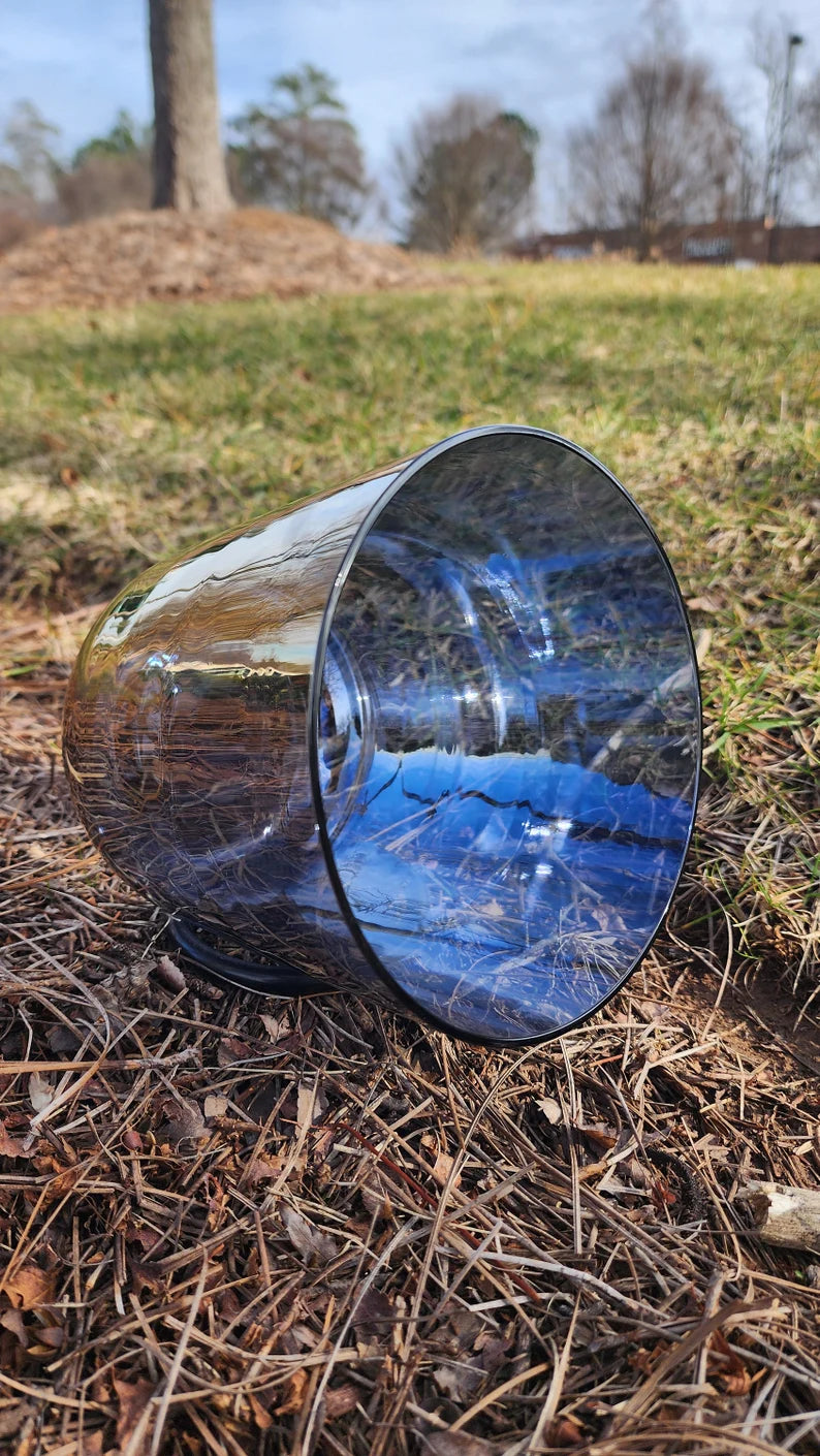 Ethereal Ash Perfect Pitch 6-Inch G Note Throat Chakra Crystal Singing Bowl with Suede Striker and O-ring