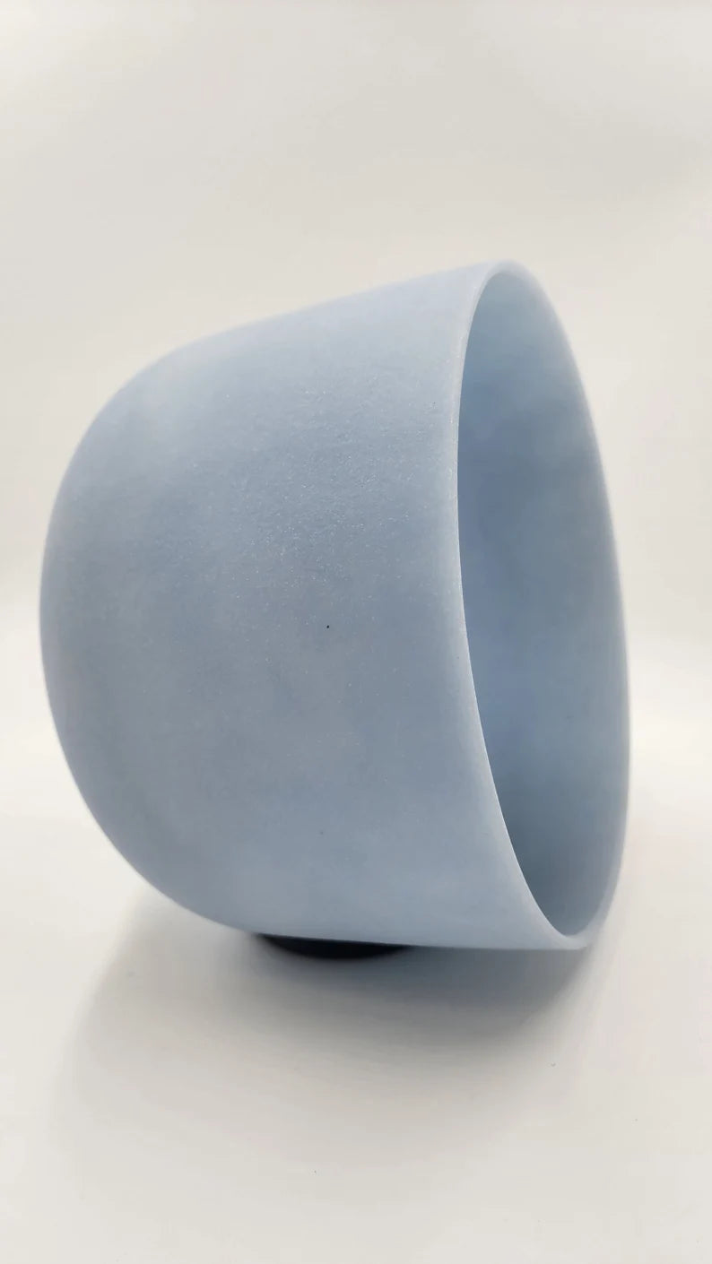 432Hz Perfect Pitch Lapiz Lazuli Chakra 8 inch A Note Crystal Singing Bowl for Your Healing Journey, Complete with Striker and O-Ring