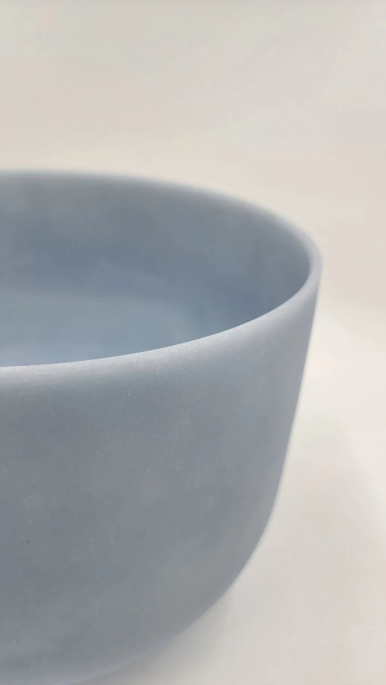 432Hz Perfect Pitch Lapiz Lazuli Chakra 8 inch A Note Crystal Singing Bowl for Your Healing Journey, Complete with Striker and O-Ring