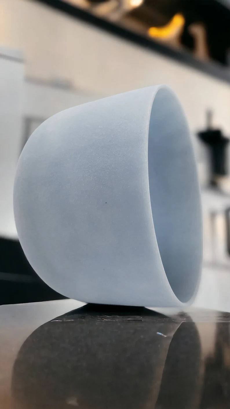 432Hz Perfect Pitch Lapiz Lazuli Chakra 8 inch A Note Crystal Singing Bowl for Your Healing Journey, Complete with Striker and O-Ring