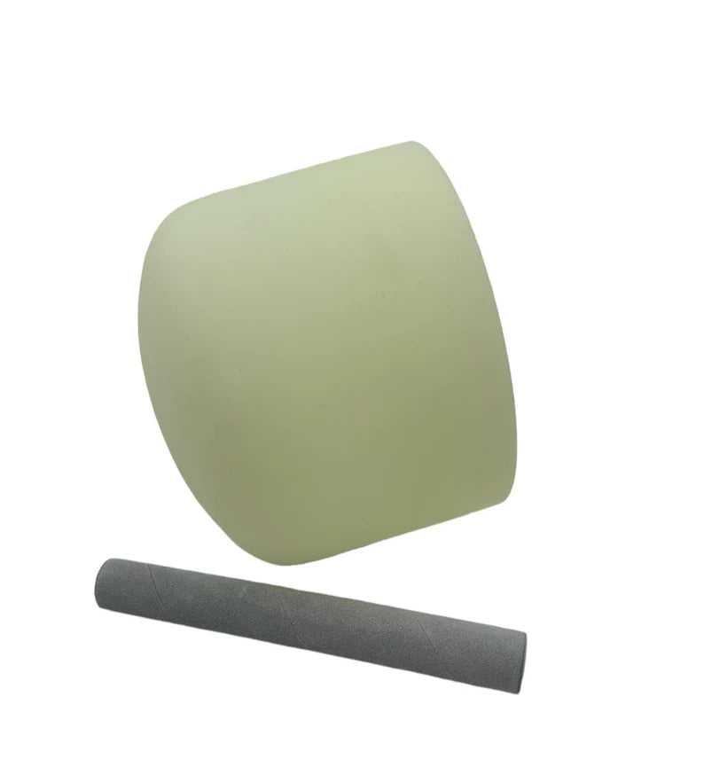 Rare 8" G Note Throat Chakra Citrine Gem Fused Crystal Singing Bowl - Handmade Meditation Bowl for Healing and Relaxation with Padded Bag