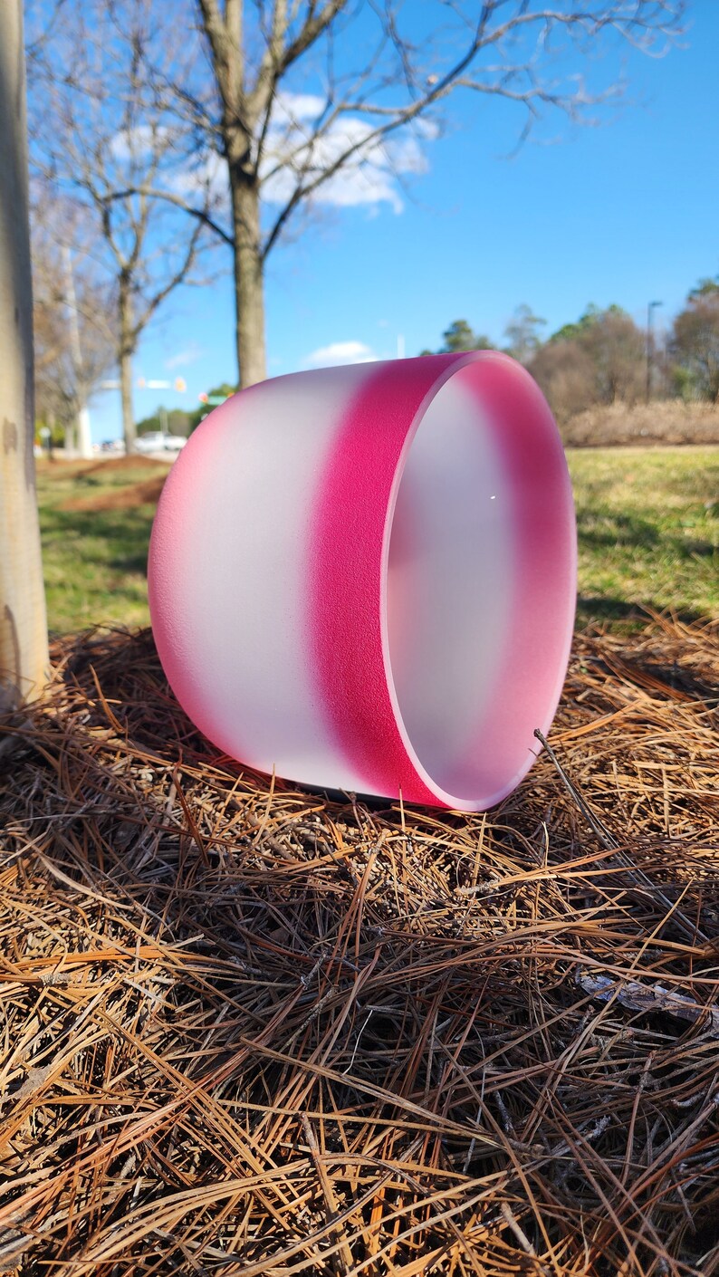 Whispers of Rose Perfect Pitch 10 inch F Note Heart Chakra Crystal Singing Bowl with Striker, Padded Case and O-ring