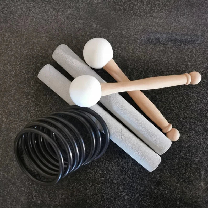 432Hz Crystal White Singing Bowls: A, B, E, F, G Notes, Sizes 6 to 10 Inches with Strikers and O Rings - Choose Your Bowl