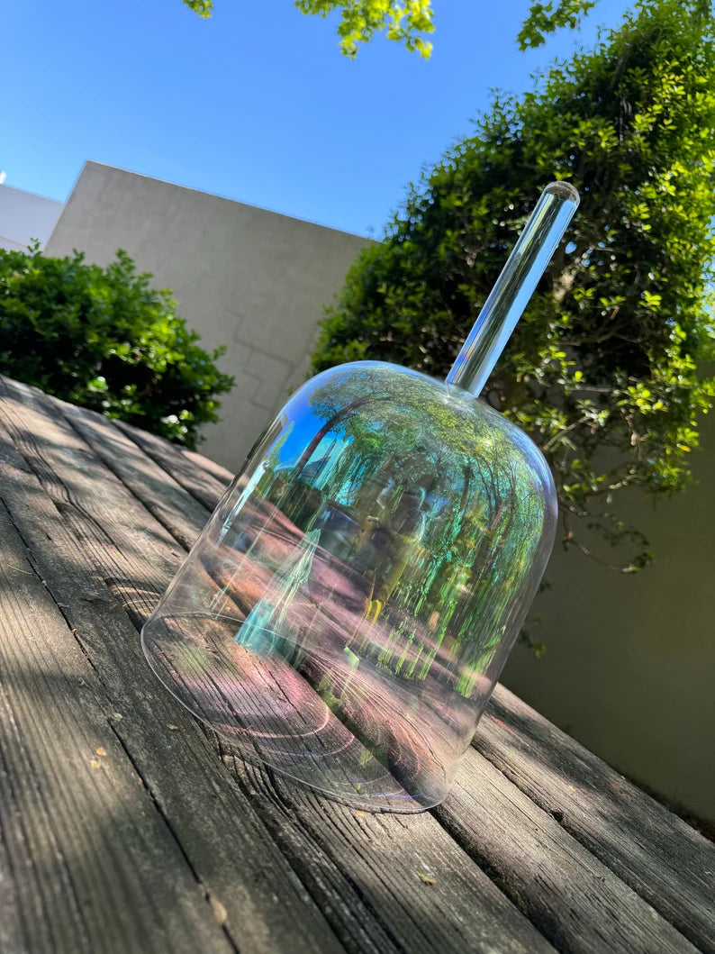 Grandfather 9" B 432Hz Note Serenity Immerse Yourself in the Tranquility of Our 2nd Octave Crystal Clear Singing Handle Bowl with Travel Case & Striker