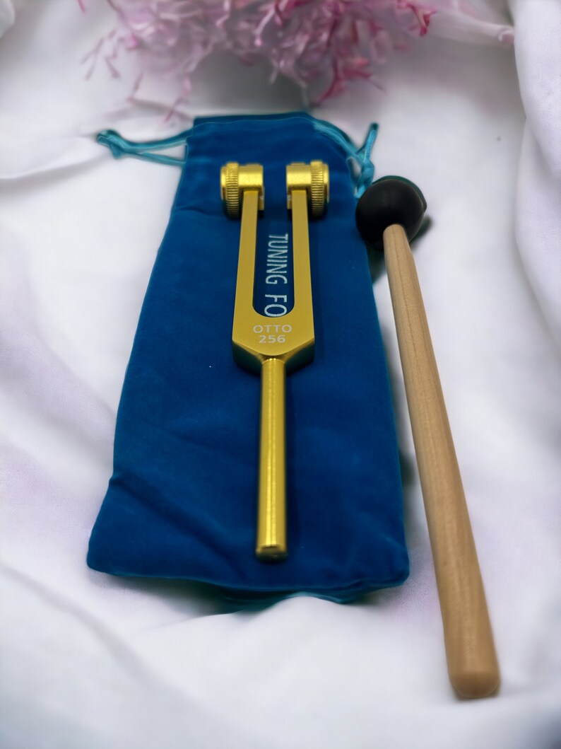 Pure Pitch Professional 256Hz Otto Tuning Fork Set with Striker and Convenient Pouch