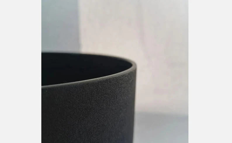 432Hz Crystal Singing Bowl Double Black C Note Root Chakra with Padded Secure Case, Striker and Oring