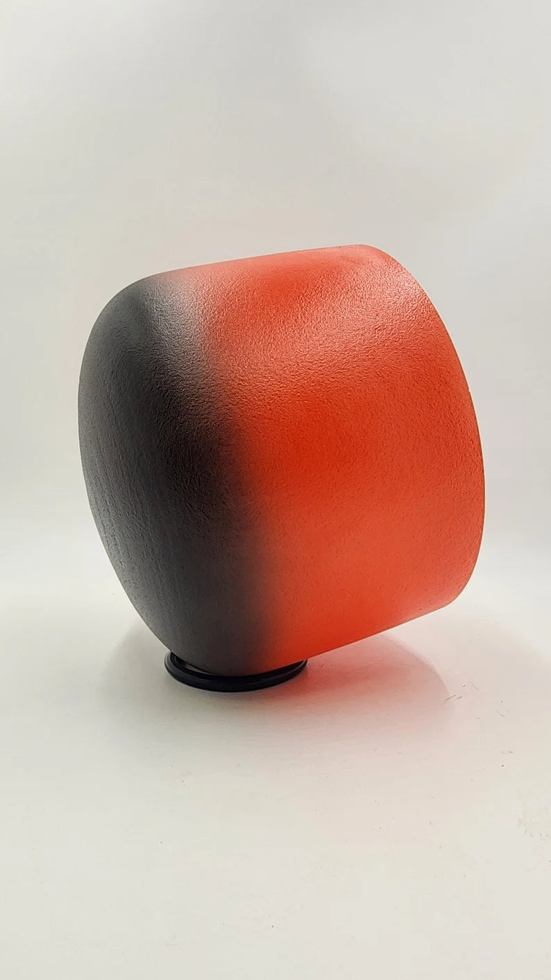 10" 417Hz Solfeggio Scarlet Eclipse Rainbow Crystal Singing Bowl with Striker and O-ring