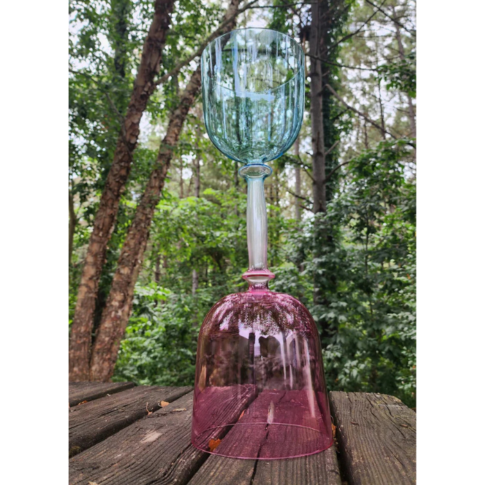 432Hz Double Head Chakra Clear Crystal Singing Bowl with