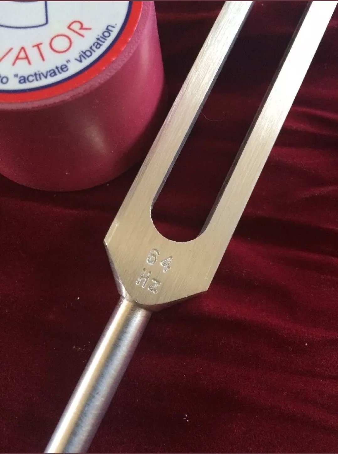 Weighted 64Hz Otto Tuning Fork for Nervous System with Striker and Velvet Bag - Thecosmicaccess