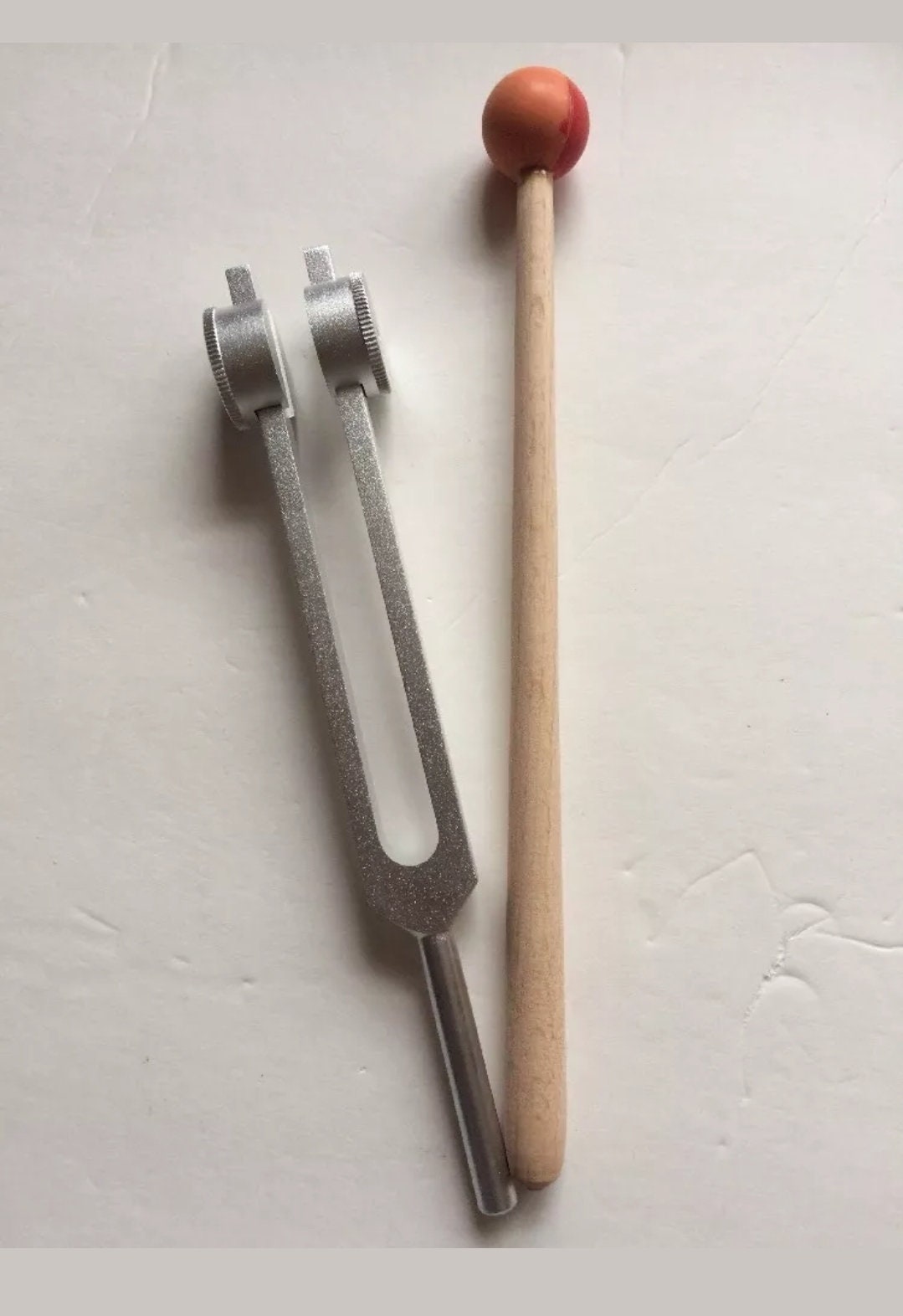 Om 136.1 Tuning Fork for Self Care and Sound therapy with Velvet Bag Striker and Color Removable Ball - Thecosmicaccess