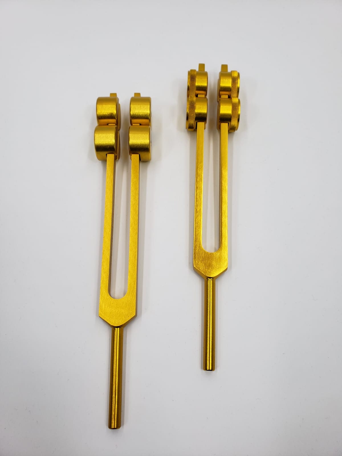 Biblio and Biofield Frequency Body Gold Color Tuning Forks with Pouch and 2 Mallets - Thecosmicaccess