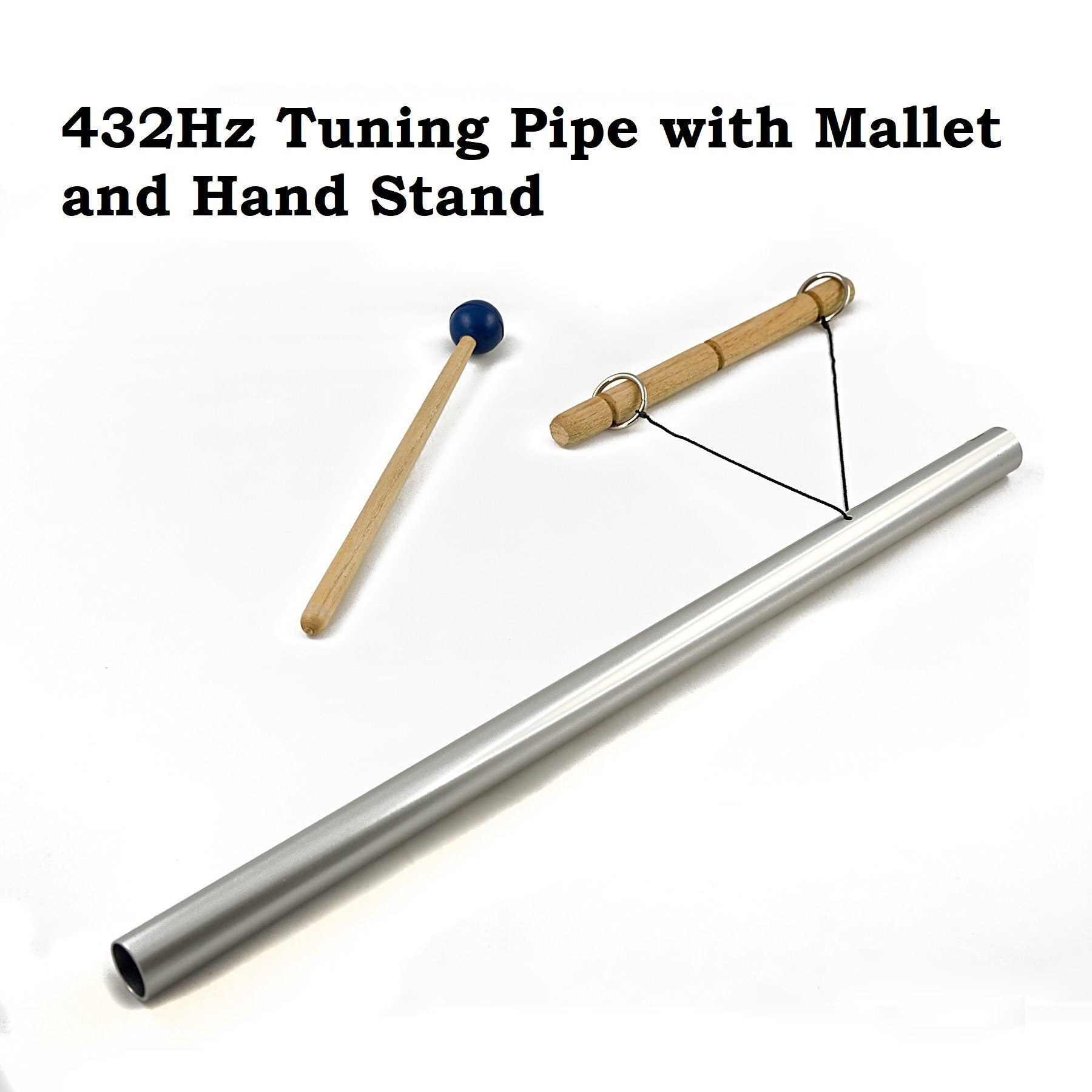 New 432 Hz Healing Tuned Pipe Louder Than Tuning Fork with Mallet and Hand Stand - Thecosmicaccess