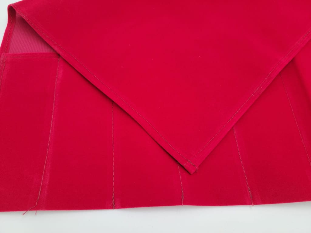 Red Tuning Fork Bag or Pouch Velvet Made for 9 Unweighted Fork Additional Space for Mallet - Thecosmicaccess