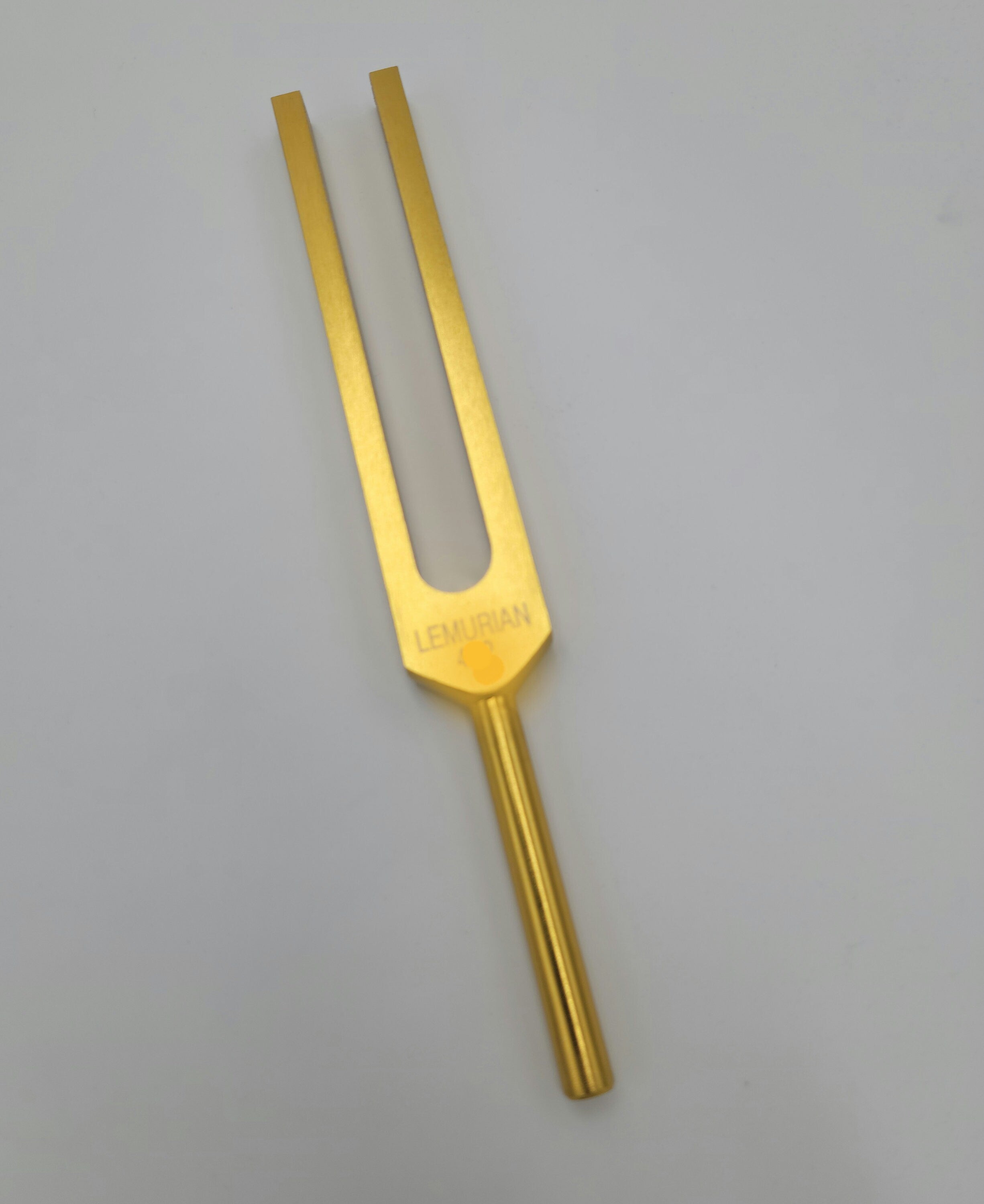 Gold Color Lemurian Tuning Forks Set of 4 with Mallets and Velvet Bag - Thecosmicaccess