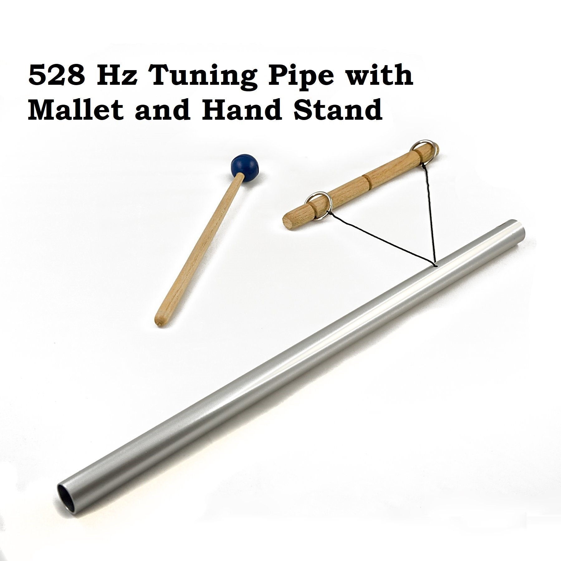 New 528 Hz Healing Tuned Pipe Louder Than Tuning Fork with Mallet and Hand Stand - Thecosmicaccess