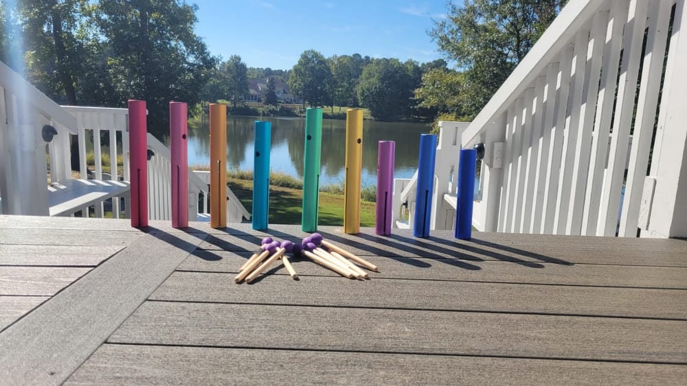 9 Sacred Solfeggio Full Set of Tuning Pipe Tubes Includes 528Hz with 9 Mallets LOUDER than Tuning Forks - Thecosmicaccess