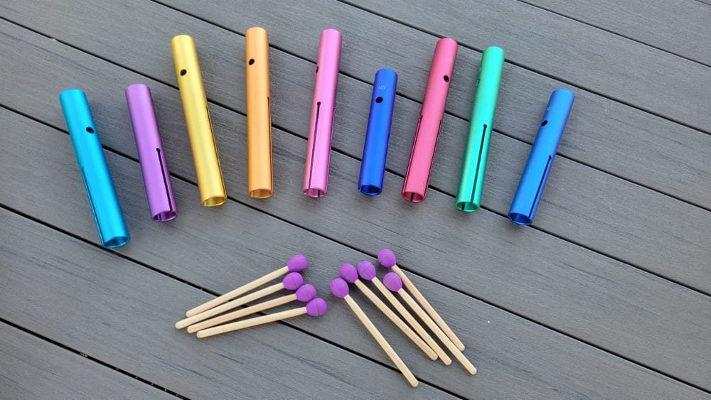 9 Sacred Solfeggio Full Set of Tuning Pipe Tubes Includes 528Hz with 9 Mallets LOUDER than Tuning Forks - Thecosmicaccess