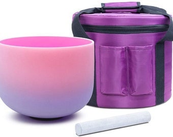 Merkabah SOUL Purpose Tuning Fork And High Vibration Heart Chakra 8" Crystal Singing Bowl 432Hz F-Note with Secure Bag Bundle - Thecosmicaccess
