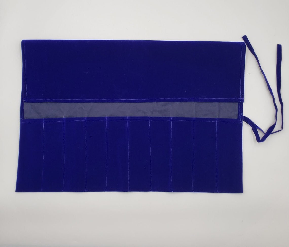 13 Pocket Tuning Fork Holding Bag Pouch Blue Color - Thecosmicaccess