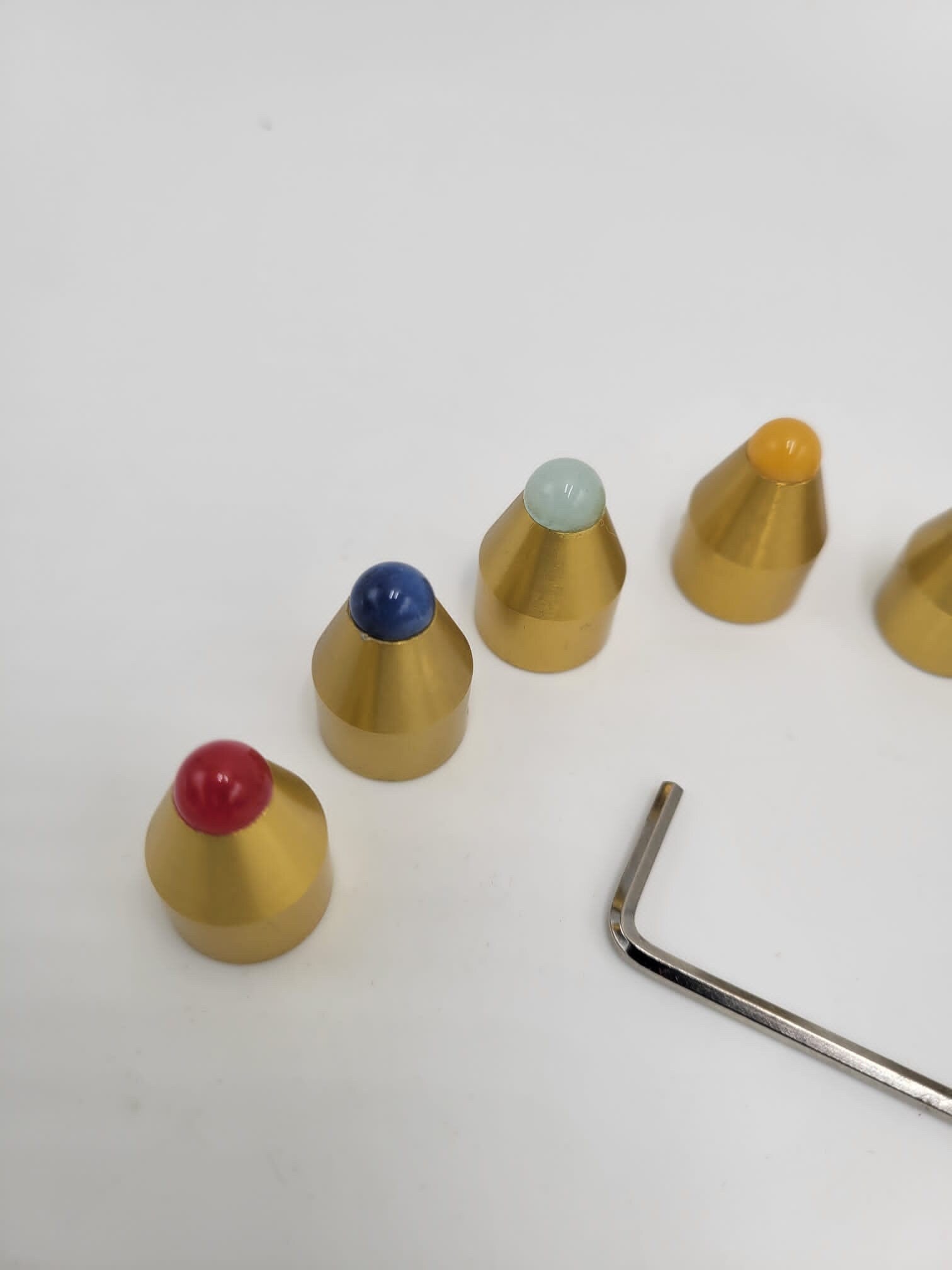Set of 8 Removable Gem Feet for Tuning Forks with Allen Key - Thecosmicaccess