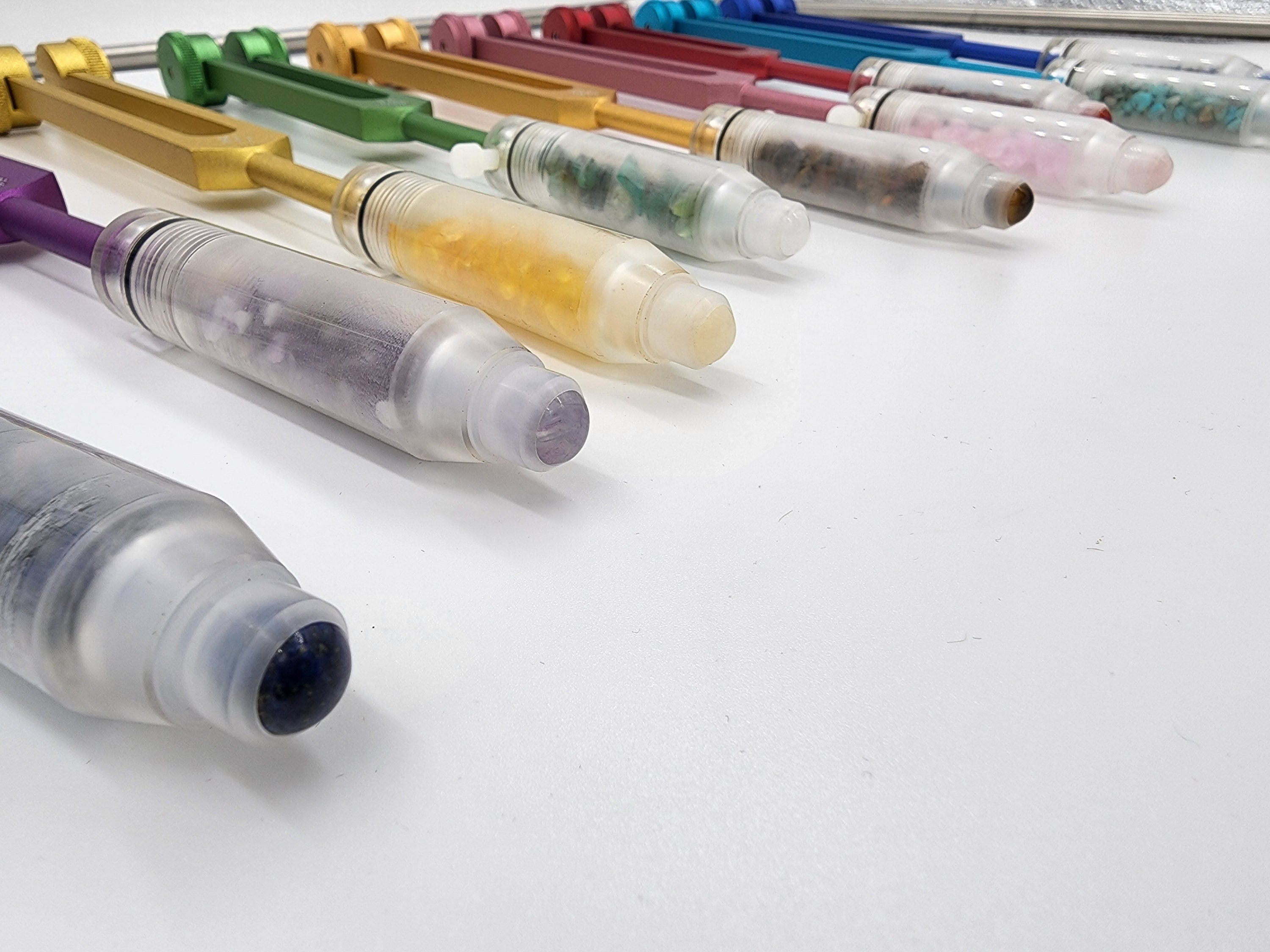 Solfeggio 9 Set Essential Oil Gem Feet Amplitudes for Acupressure, Aromatherapy - Thecosmicaccess