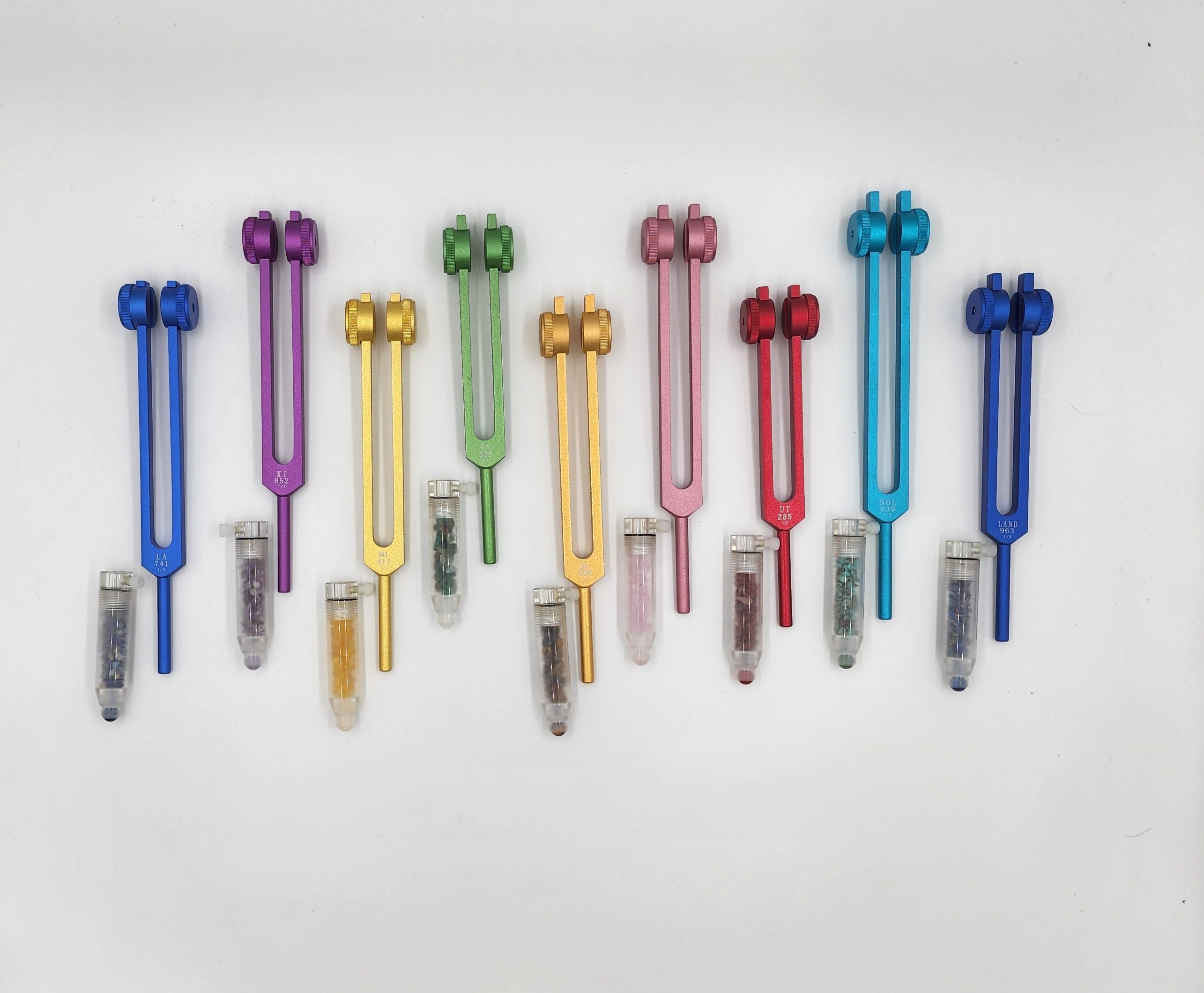 Solfeggio 9 Set Essential Oil Gem Feet Amplitudes for Acupressure, Aromatherapy - Thecosmicaccess