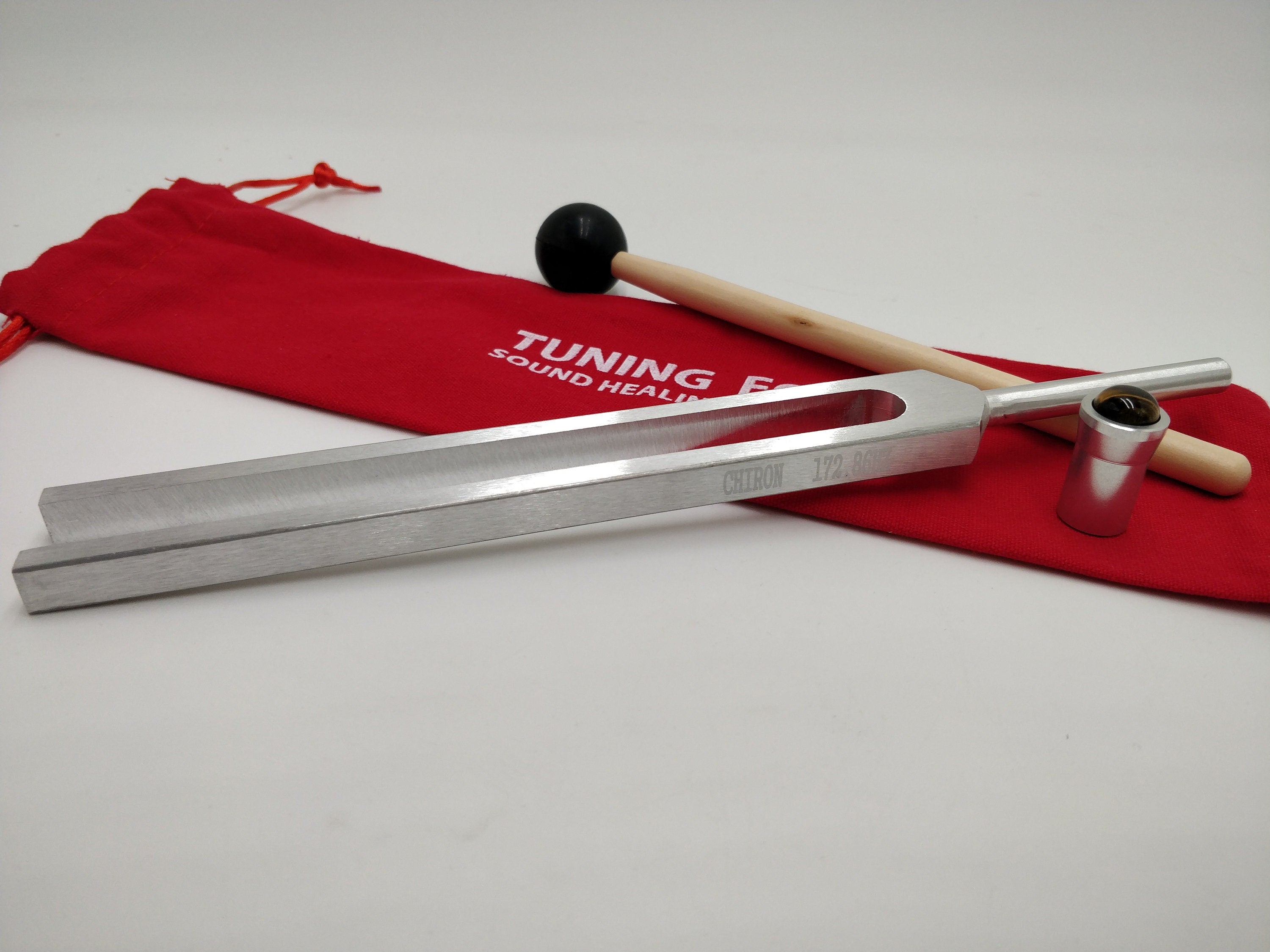Planetary Tuning Tune Fork for Healing with Gem Feet Striker and Bag For Meditation Sound Healing Yoga - Thecosmicaccess