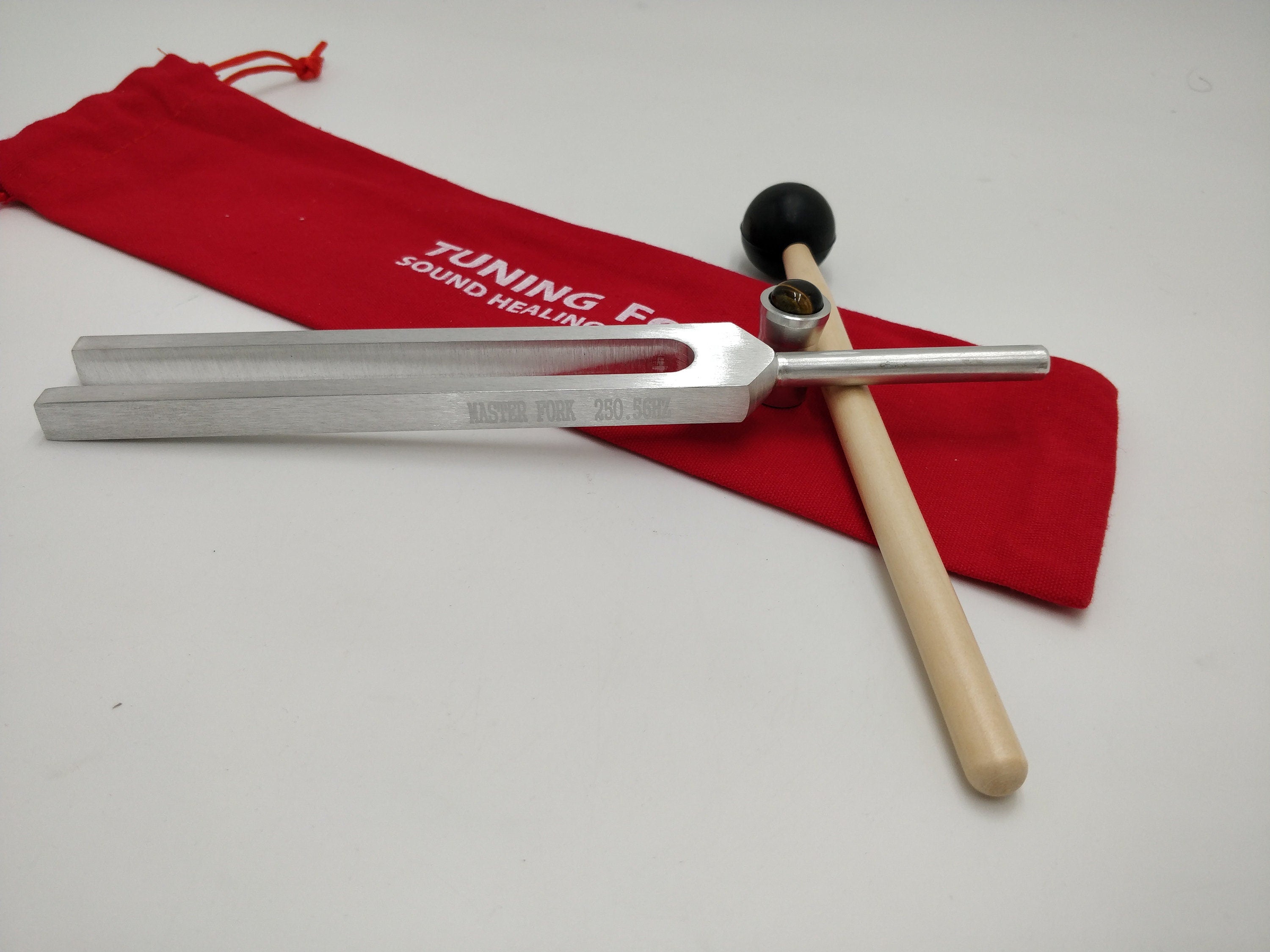 Planetary Tuning Tune Fork for Healing with Gem Feet Striker and Bag For Meditation Sound Healing Yoga - Thecosmicaccess