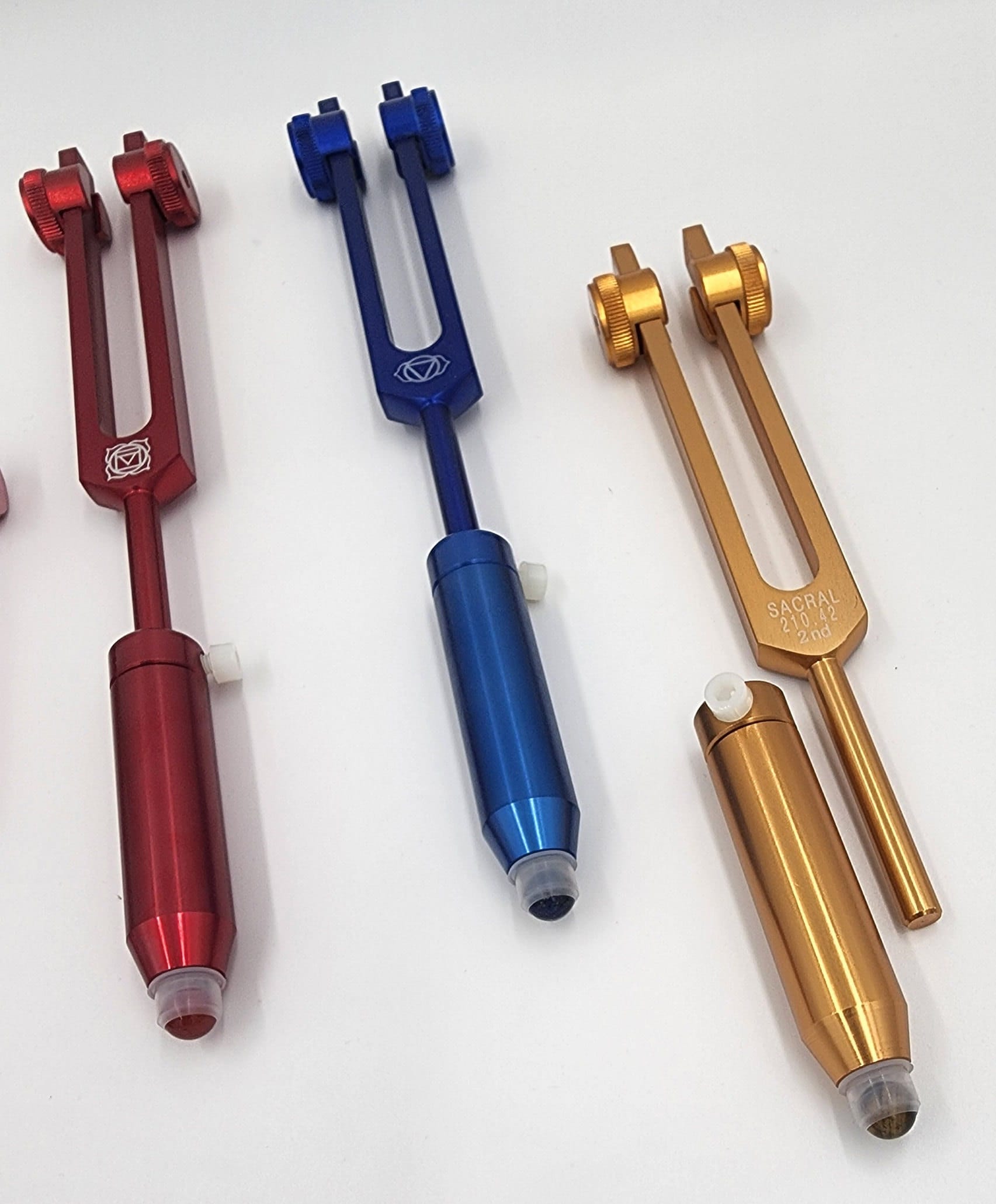 Handle Extensions and 8pc Chakra Weighted - Essential Oil Application with Gemstones - Acupressure, Aromatherapy, Sound Healing - Thecosmicaccess