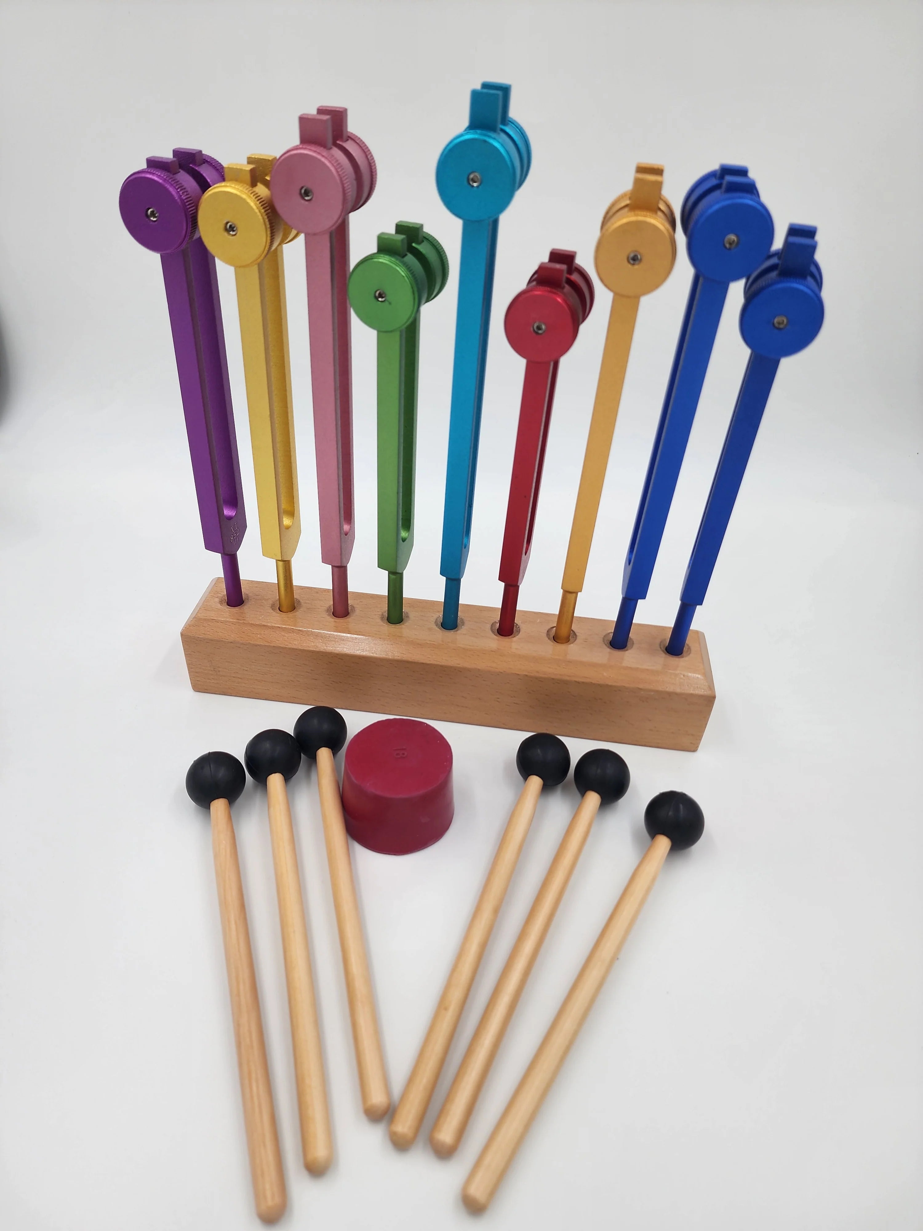 Harnessing the Healing Power of Solfeggio Frequencies: A Guide to Using the Professionally Tuned 9 Set Weighted Color Tuning Fork Set