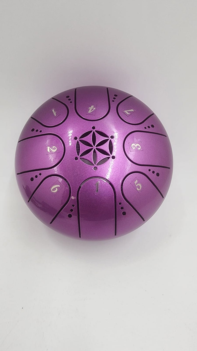 5 inch 8 note Titanium Copper Singing Panda Drum with Case, 2 Strikers and Song Book