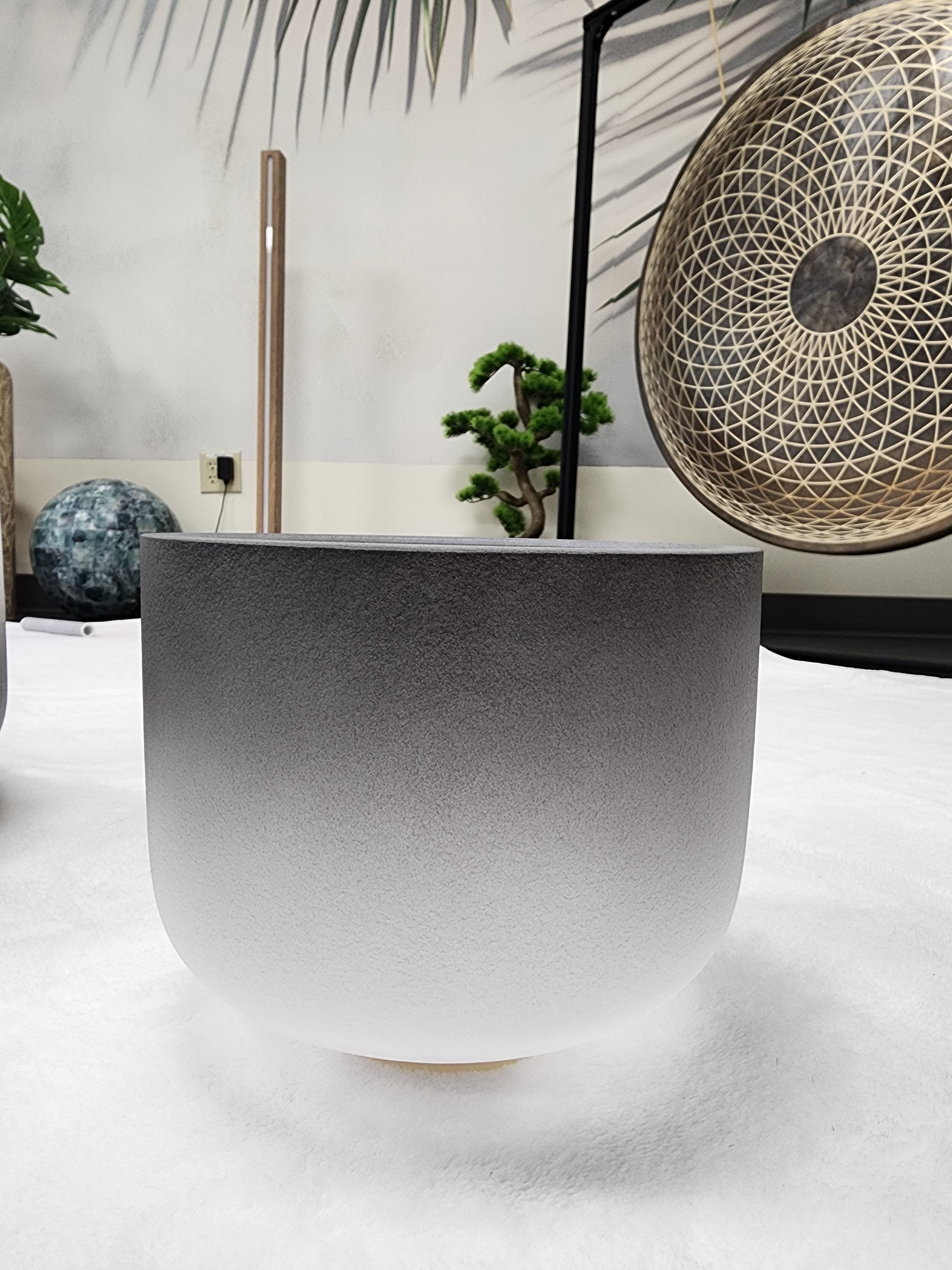 A Pair of Yin Yang Gradient Crystal Bowl Set – With Case & Striker
