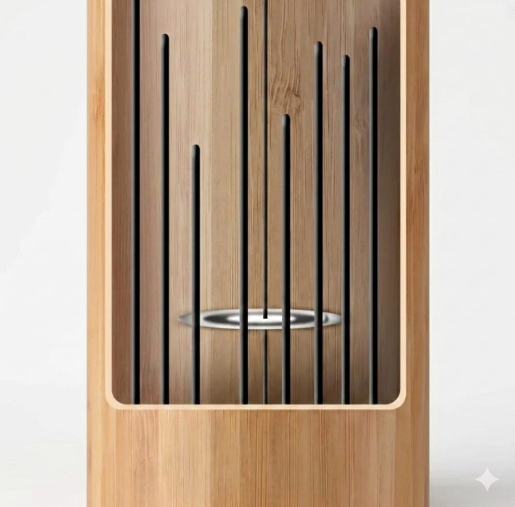 Bamboo Wind Chime in 4 Elements Earth Fire Water & Air without Stand